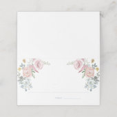 エレガントフローラリースの紋章 | モノグラム結婚ス プレイスカード (外部開封)