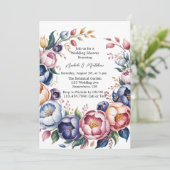 エレガントフローラリースウェディングシャワー 招待状 (スタンド正面)