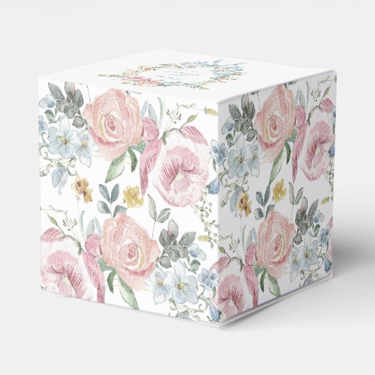 エレガントフローラリースクレストモノグラム結婚ズ フェイバーボックス (裏面サイド)