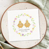 エレガントフローラリースパーフェクト梨キュイ結婚ーズ スタンダードカクテルナプキン