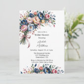 エレガントフローラリースブライダルシャワー 招待状 (スタンド正面)
