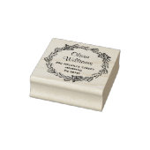 エレガントフローラリースラウンド差出人住所スタンプ ラバースタンプ (スタンプ)