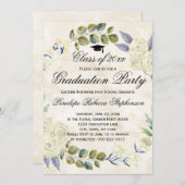 エレガントフローラリース卒業党 招待状 (正面/裏面)