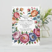 エレガントフローラリース婚約パーティ 招待状 (スタンド正面)