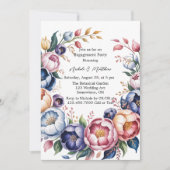 エレガントフローラリース婚約パーティ 招待状 (正面)