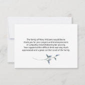エレガントフローラリース悔やみや弔慰ありがとう サンキューカード (裏面)