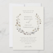 エレガントフローラリース結婚の 招待状 (正面)