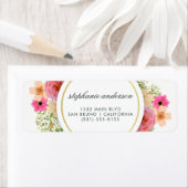 エレガントフローラリース |モダンタイポグラフィ ラベル (インサイチュ)