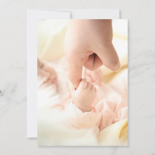 エレガントフローラレター赤ちゃんシャワー招待状- Pe 招待状 (裏面)