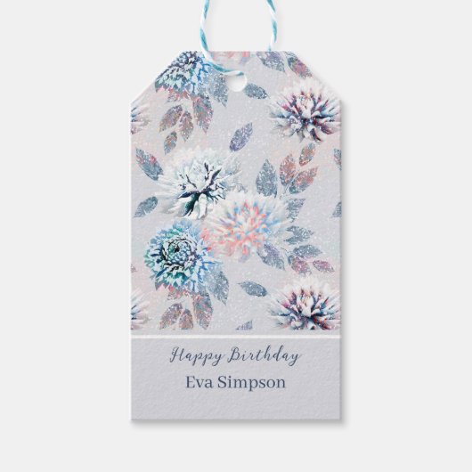 エレガントフローラレトロ模様 ギフトタグ (正面)