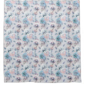 エレガントフローラレトロ模様 シャワーカーテン (正面)