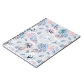 エレガントフローラレトロ模様 ノートブック (左側)