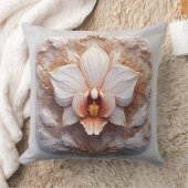 エレガントフローラレリーフ、 浮き彫りデザイン付き華美詳細 クッション (ブランケット)