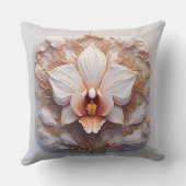 エレガントフローラレリーフ、 浮き彫りデザイン付き華美詳細 クッション (裏面)