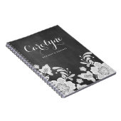 エレガントフローラレースパーソナライズされた ノートブック (右側)