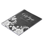 エレガントフローラレースパーソナライズされた ノートブック (左側)