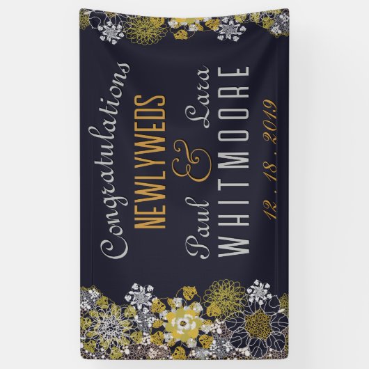 エレガントフローラレース結婚パーティー 横断幕 (縦)