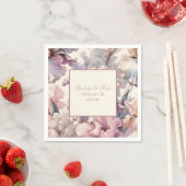 エレガントフローラロマクラシックント赤面結婚ズ スタンダードカクテルナプキン (インサイチュ)