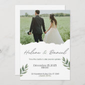 エレガントフローラロマンス結婚式招待状 招待状 (正面/裏面)