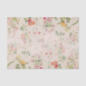 エレガントフローラロマン結婚ティックなピンクの野生の花 薄葉紙 (正面)