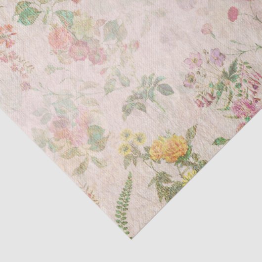 エレガントフローラロマン結婚ティックなピンクの野生の花 薄葉紙 (詳細)