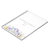 エレガントフローラワイルドフラワーウォータカラー ノートブック (左側)