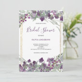 エレガントフローラワイルドフラワーブライダルシャワー 招待状 (スタンド正面)