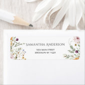 エレガントフローラワイルドフラワー差出人住所ラベル ラベル (インサイチュ)