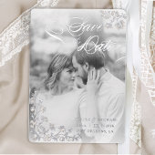 エレガントフローラヴィンテージの保存 箔招待状