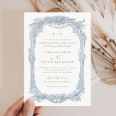 エレガントフローラヴィンテージオーナメントフレ結婚ーム 招待状