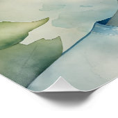 エレガントフローラヴィンテージポートレート光沢ポスター ポスター (コーナー)