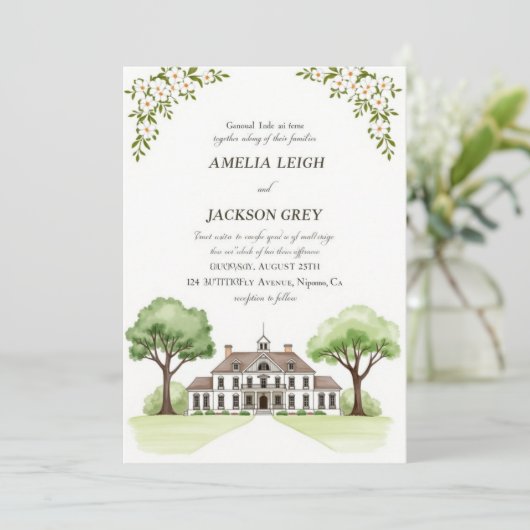 エレガントフローラ不動産結婚式招待状 | ウォータータ 招待状 (スタンド正面)