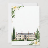 エレガントフローラ不動産結婚式招待状 | ウォータータ 招待状 (裏面)