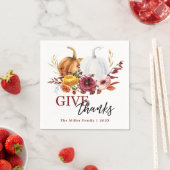 エレガントフローラ与え感謝してい スタンダードカクテルナプキン (インサイチュ)