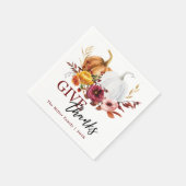 エレガントフローラ与え感謝してい スタンダードカクテルナプキン (角)