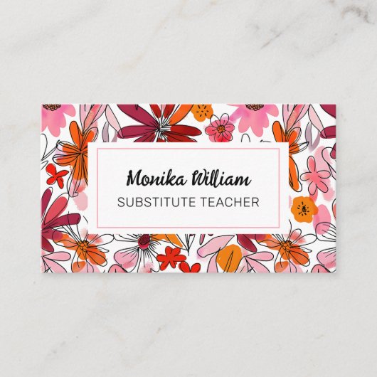 エレガントフローラ代替先生 名刺 (正面)