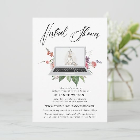 エレガントフローラ仮想ブライダルシャワー 招待状 (スタンド正面)