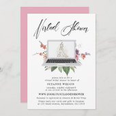 エレガントフローラ仮想ブライダルシャワー 招待状 (正面/裏面)