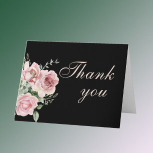 エレガントフローラ任意の年の誕生日 サンキューカード