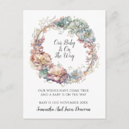 エレガントフローラ体妊娠の発表 案内ポストカード