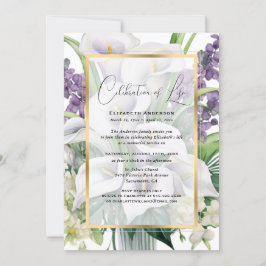 エレガントフローラ写真お祝い 招待状