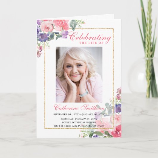 エレガントフローラ写真追悼会 プログラム (正面)