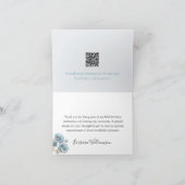 エレガントフローラ写真QRリンク任意の年の誕生日 サンキューカード (内部)