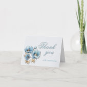 エレガントフローラ写真QRリンク任意の年の誕生日 サンキューカード (正面)