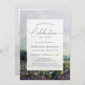 エレガントフローラ分野お祝い 招待状 (正面/裏面)