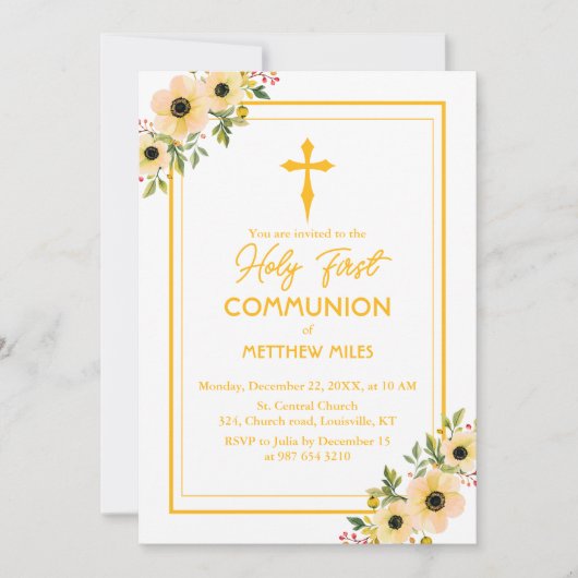 エレガントフローラ初のカトリック教会 招待状 (正面)