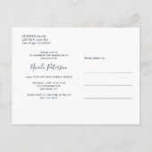 エレガントフローラ卒業パーティー写真コラージュ インビテーションポストカード (裏面)