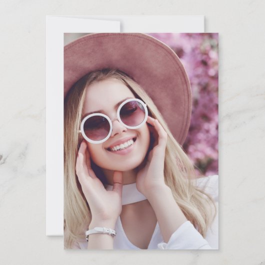 エレガントフローラ卒業パーティー写真招待状 招待状 (裏面)