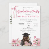 エレガントフローラ卒業党招待状 招待状 (正面/裏面)