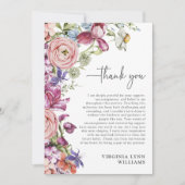 エレガントフローラ卒業写真サンキューカード サンキューカード (正面)